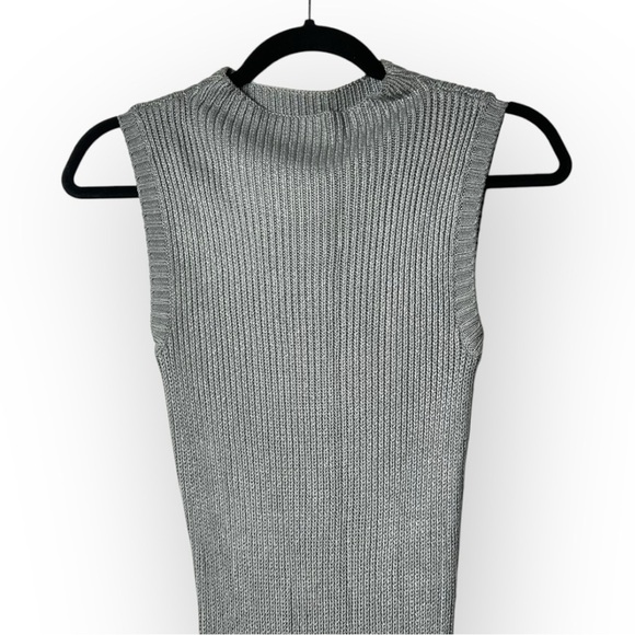 Dynamite Grey & Metallic Knit Dress XS - Picture 2 of 7